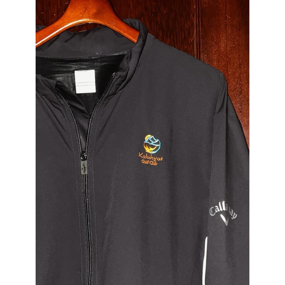 CALLAWAY WEATHER SERIES GRAY FULL ZIP WINDBREAKER JACKET XXL 2XL KALUHYAT GC NY